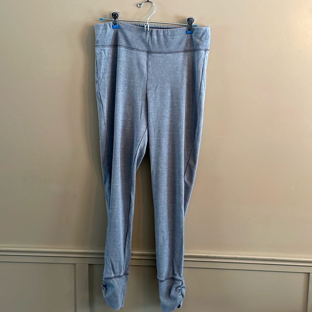 Dusty blue/gray ribbed joggers. Size small.